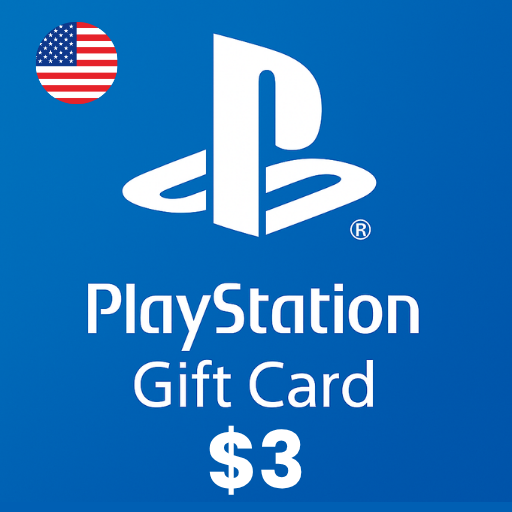 گیفت کارت پلی استیشن 3 دلاری آمریکا - PSN USD 3 USA