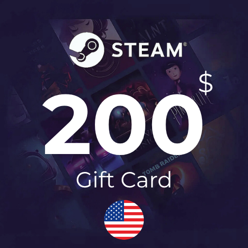 گیفت کارت 200 دلاری استیم - Steam USA 200 USD