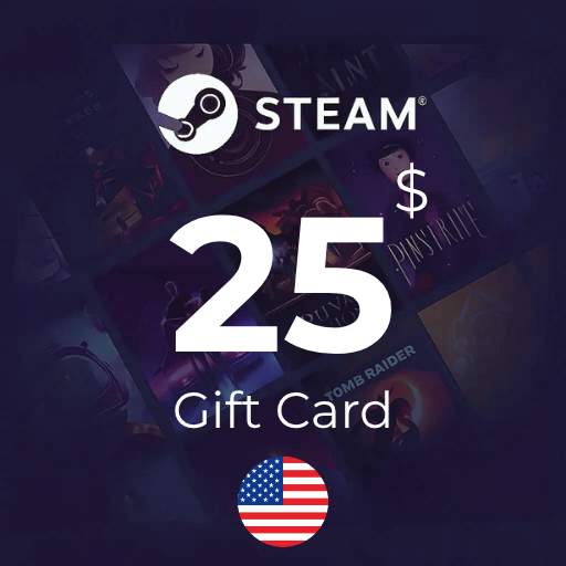 گیفت کارت 25 دلاری استیم - Steam USA 25 USD