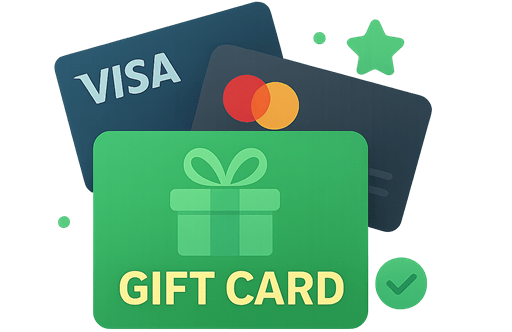 گیفت کارت - ویزا و مستر کارت