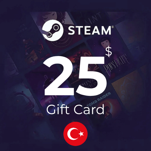گیفت کارت 25 دلاری استیم ترکیه - Steam Turkey 25 USD