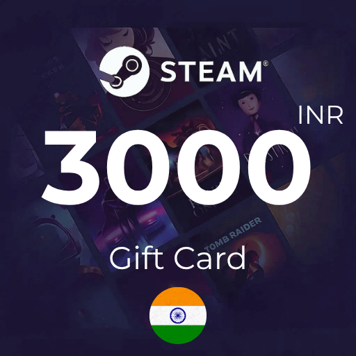 گیفت کارت 3,000 روپیه استیم هند - Steam India 3,000 INR