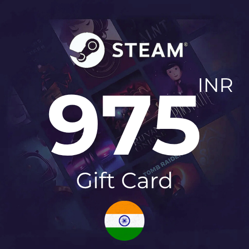گیفت کارت 975 روپیه استیم هند - Steam India 975 INR