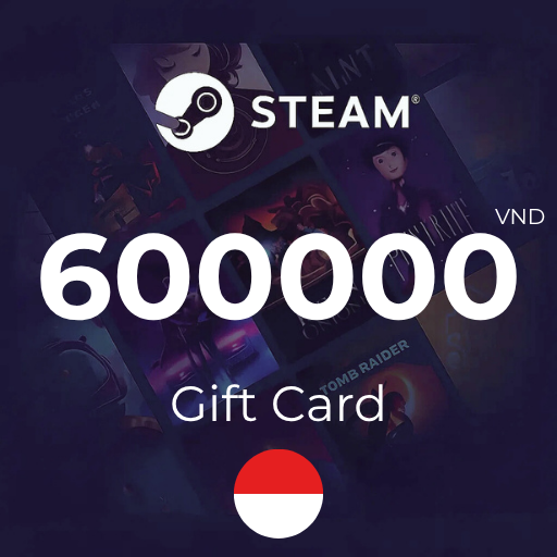 گیفت کارت استیم 600,000 روپیه اندونزی - Steam Indonesia 600,000 IDR