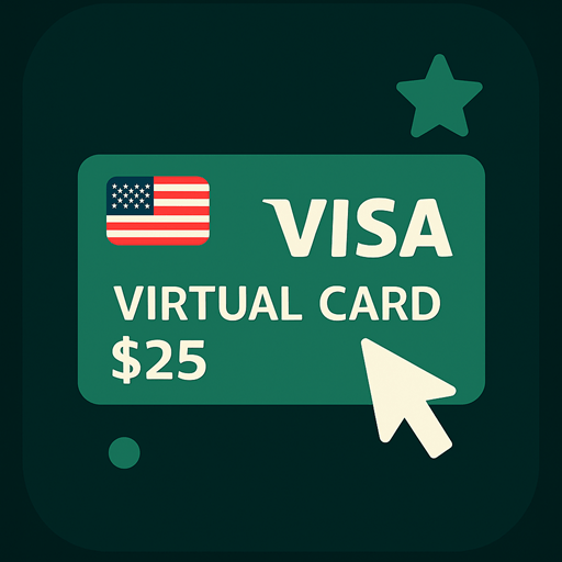 ویزا کارت 25 دلاری مجازی آمریکا - USA Virtual 25 USD Visa Card