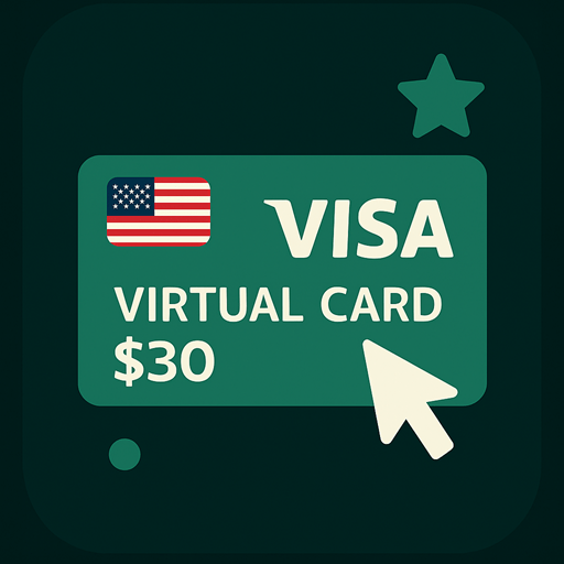 ویزا کارت 30 دلاری مجازی آمریکا - USA Virtual 30 USD Visa Card
