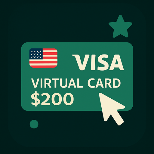 ویزا کارت 200 دلاری مجازی آمریکا - USA Virtual 200 USD Visa Card