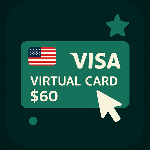 ویزا کارت 60 دلاری مجازی آمریکا - USA Virtual 60 USD Visa Card